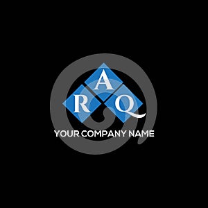 RAQ letter logo design on BLACK background. RAQ creative initials letter logo concept. RAQ letter design
