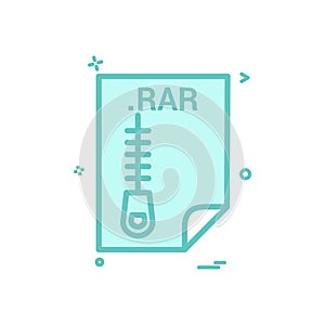 RAR application download file files format icon vector design