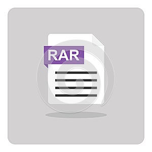RAR archive file format icon.