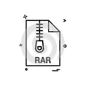 rar file file extension file format icon vector design