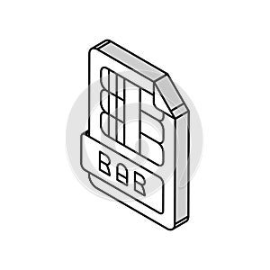 rar file format document isometric icon vector illustration