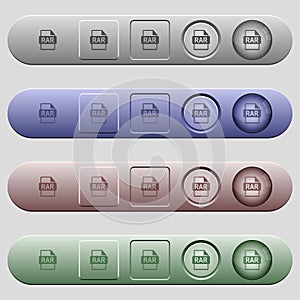 RAR file format icons on horizontal menu bars