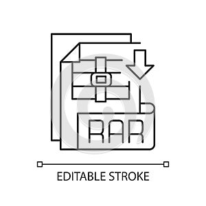 RAR file pixel perfect linear icon