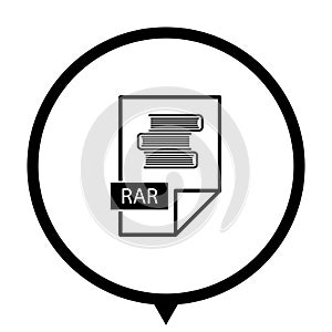 Rar icon for web design photo