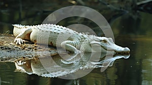 Rare albino alligator caught in swamp