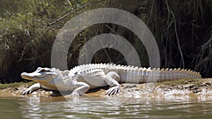 Rare albino alligator caught in swamp