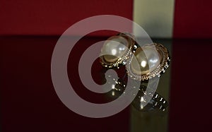 Rare beautiful pearl earrings And expensive as jewelry For women, worthwhile life