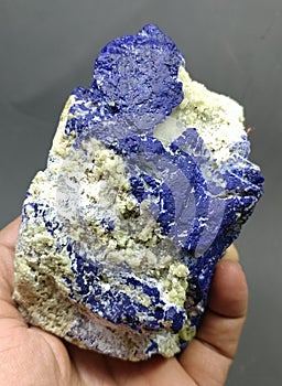 Rare Blue Etched  Lazurite Mineral Specimen from badakhshan AFghanistan