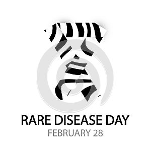 Rare Disease Day zebra ribbon photo