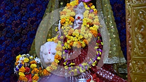 Rare image of Goddess Danteswari, Danteshwari Temple, Jagdalpur, Chhatisgarh, India.