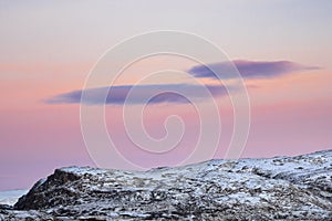 Rare natural phenomenon, a Lenticular clouds in the sky