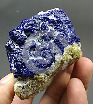 Rare royal Blue Lazurite Mineral Specimen from badakhshan AFghanistan