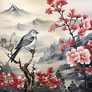 Rare Sumi-e Painting
