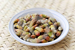 Rare vegetables named cabuches, in a plate