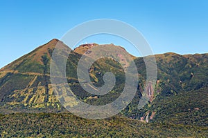 Rare view of the `soufriere ` volcano, Guadeloupe