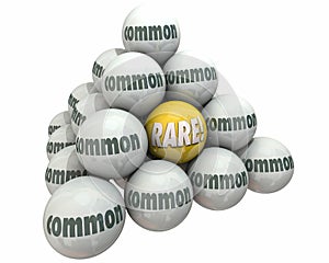 Rare Vs Common Rarity Value Ball Pyramid photo