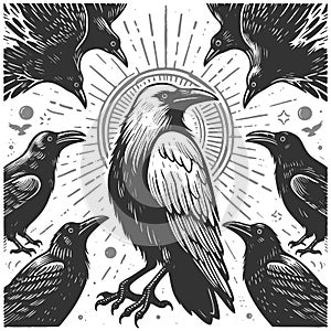 White Crow Among Black Crows Metaphor Concept