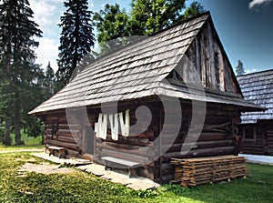 Rare wooden folk houses in Zuberec