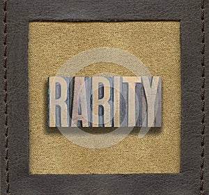 Rarity word framed