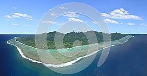 Rarotonga Cook Islands panorama aerial view photo