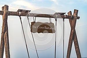 Ras Al Khaimah, UAE - 04.04.2022 - Swing by the beach at at The Cove Rotana Resort. Holiday