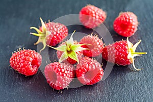 Rasberry on table