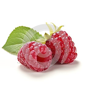 rasberry with white background