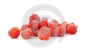 Rasberry on white background.