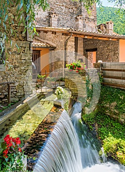Rasiglia, small village near Foligno, province of Perugia. Umbria, Italy. photo