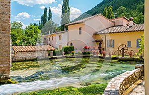 Rasiglia, small village near Foligno, province of Perugia. Umbria, Italy. photo