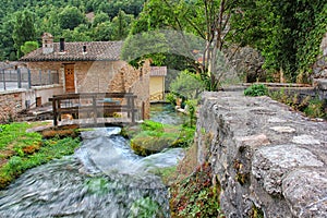 Rasiglia small village in Perugia, Umbria photo