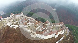 Rasnov Citadel , aerial view