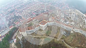 Rasnov old citadel, aerial view