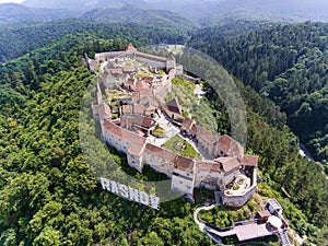 Rasonov Fortress in near Brasov and Bran Romania, Transylvania