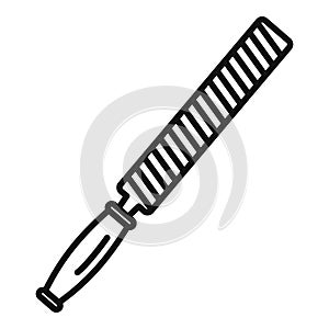 Rasp file icon, outline style