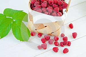 Raspberries in a basket