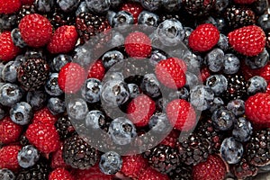 Raspberries, Blueberries and Blackberries