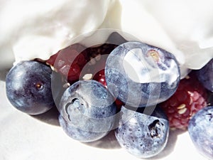 Raspberries & Blueberries & Greek Yogart II photo