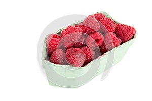 Raspberries in carton