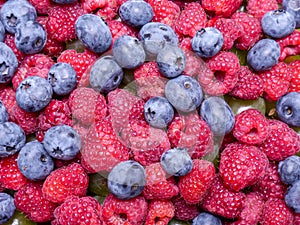 Raspberries and cowberries