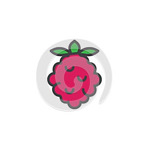 Raspberries filled outline icon