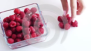 Raspberries, fresh fruits