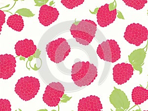 Raspberries. Fruitful Eco Elegance. Minimalist Natural Shapes in Linear Patterns.