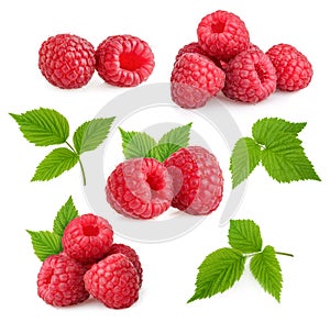 Raspberries isolated