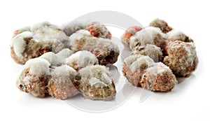 Raspberries with mold