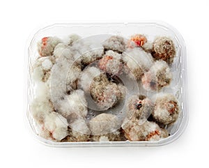 Raspberries with mold