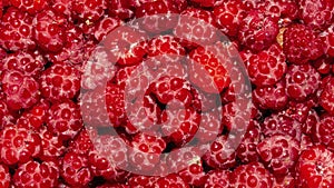 Raspberry forest berry.Raspberry background top view.