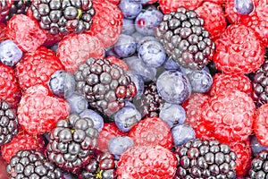 Raspberry, blackberry and blueberry use for background