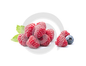 Raspberry with blueberry