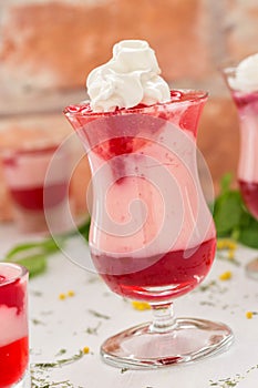 Raspberry cherry smoothie